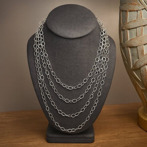 PROCHAIN Brand 100" Extra Long Sterling Silver 925 Link Chain Necklace - Picture 2 of 7